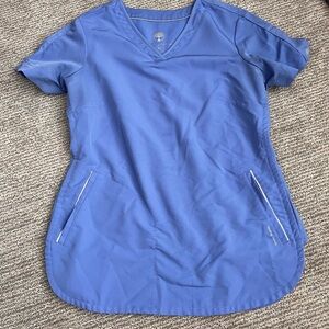 Healing Hands XS scrub top in ceil blue